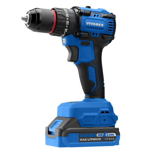دریل شارژی چکشی براشلس 10 میلی متری 20 ولت ویوارکس مدل VR2010V-IBL
