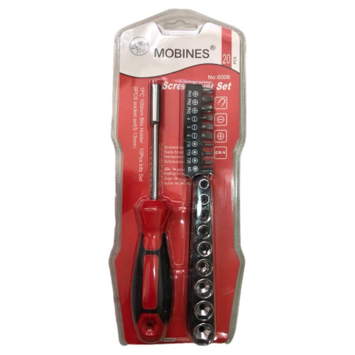 آچار بکس موبینس مدل 6006 بسته 20 پارچه