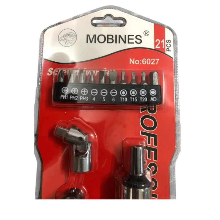 Mobines 21‑Piece Socket Wrench Set – Model 6027
