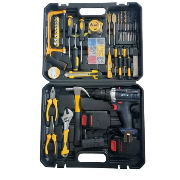 دریل شارژی 20ولت اکتیو تولز مجموعه 65 عددی مدل AC-3520S