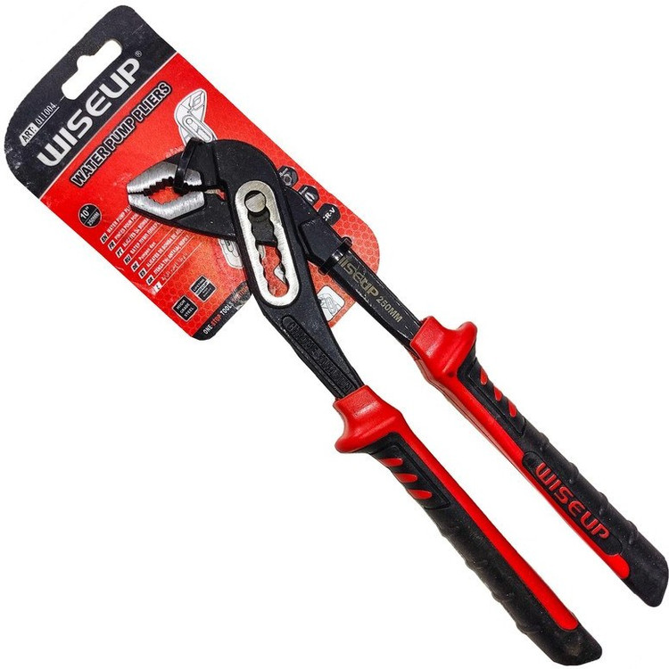 انبر کلاغی وایزاپ مدل 011004 سایز ۱۰ اینچ با دسته قرمز و فک قابل تنظیم