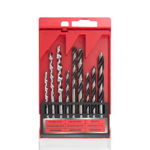 ست مته دریل 9 تایی Wiseup کد 102404