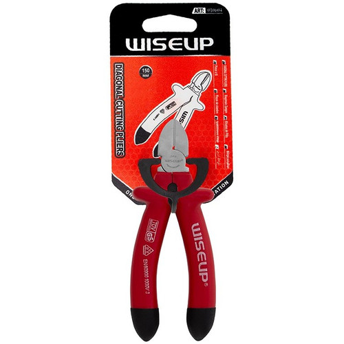 سیم چین 8 اینچ عایق برق وایزآپ (Wiseup) مدل 010605 مناسب برای برش سیمهای ضخیم