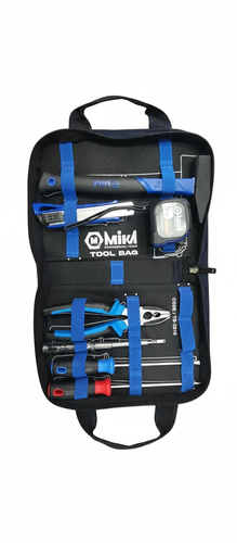 تصویر چیدمان ابزارهای دستی درون کیف ابزار 8 عددی برند میکا