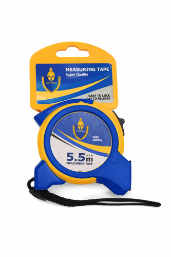 «متر دستی ۵.۵ متری دوطرفه برند آرتمن با روکش پلاستیکی و لاستیکی ضد ضربه»