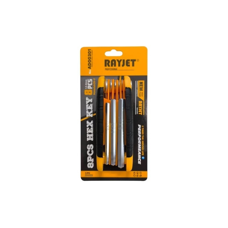 آچار آلن تاشو 8 عددی شش گوش رایجت RAYJET