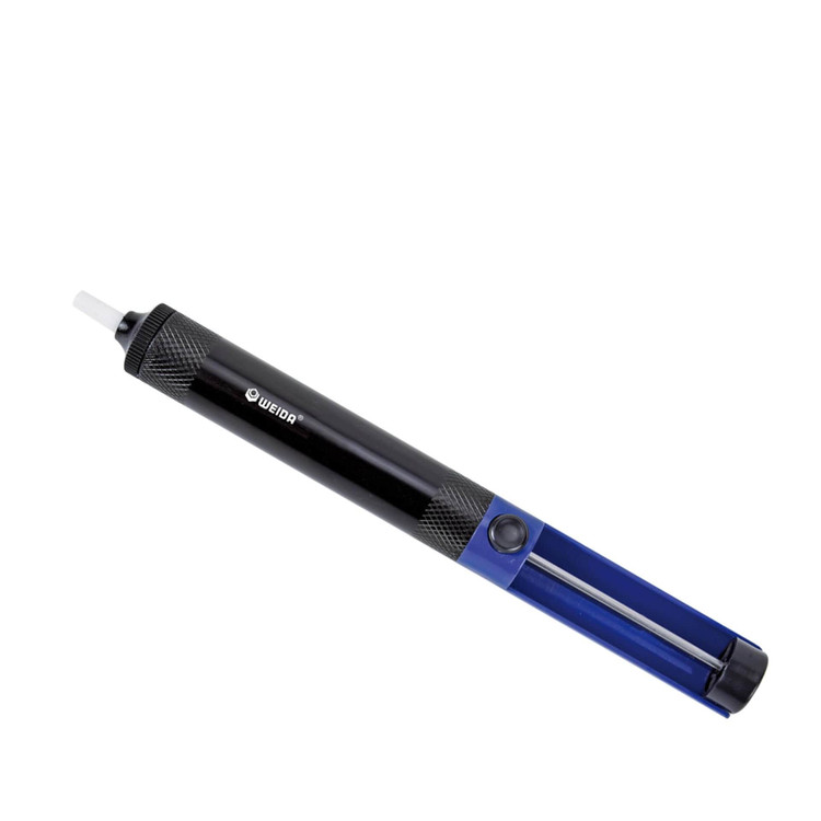 قلعکش دستی آلومینیومی ویدا مدل 𝑊 64800 با بدنه مشکی، دسته آبی و نازل نسوز